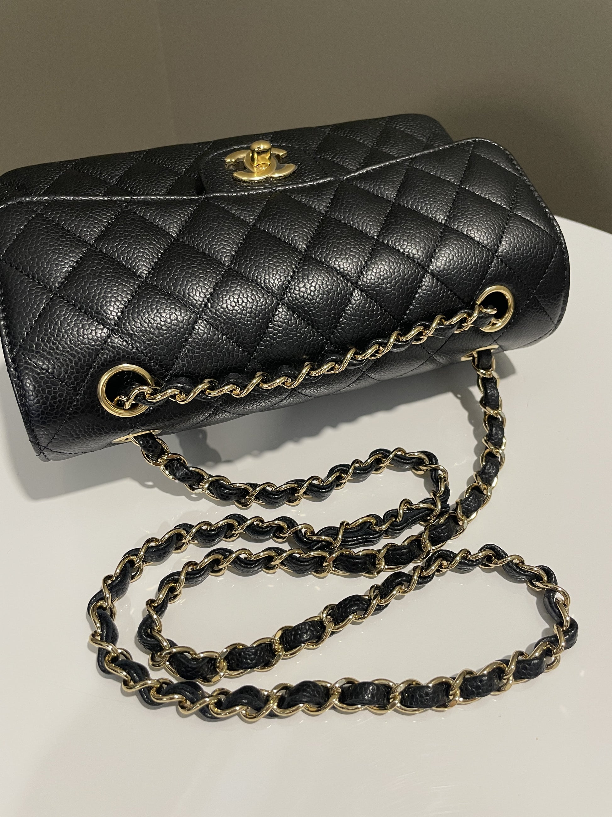 Chanel Classic Quilted Small Double Flap Black Caviar - Bags - 14