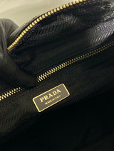 Prada Gold Chain Bag Black Re-Nylon