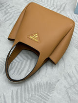 Prada Medium Leather Tote Bag Caramel Calfskin