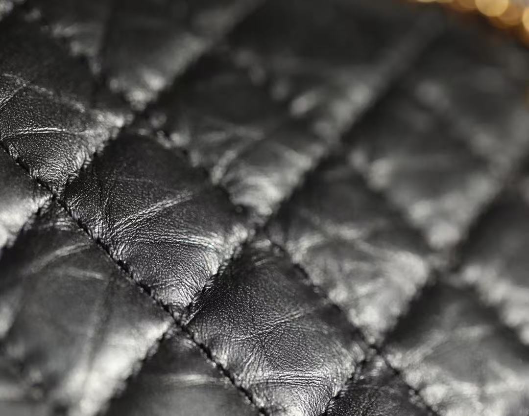 CHANEL Classic 2.55 Flap Bag 24cm Black Aged Lambskin - bag