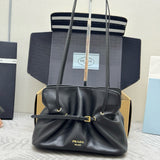 Prada Cloud Bag 25cm Black Sheepskin