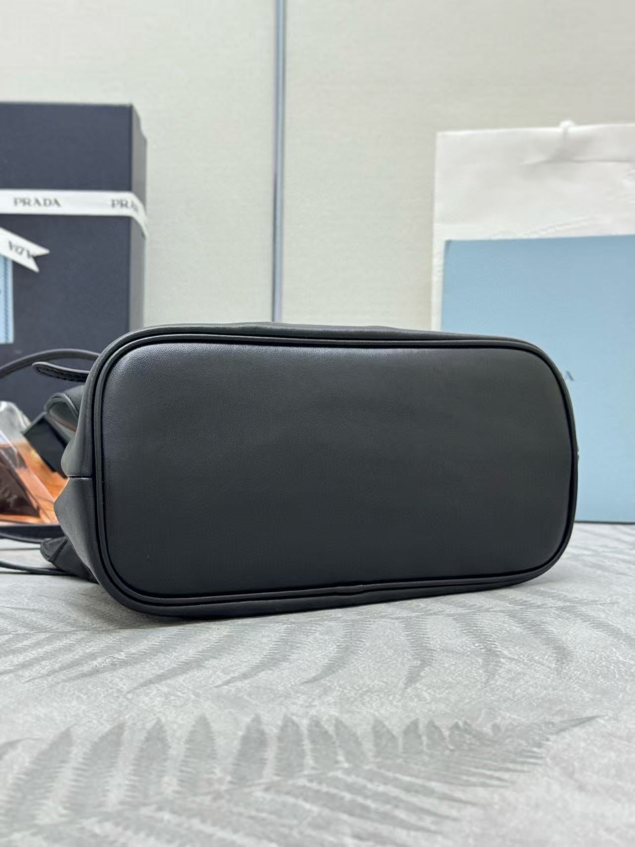 Prada Cloud Bag 25cm Black Sheepskin