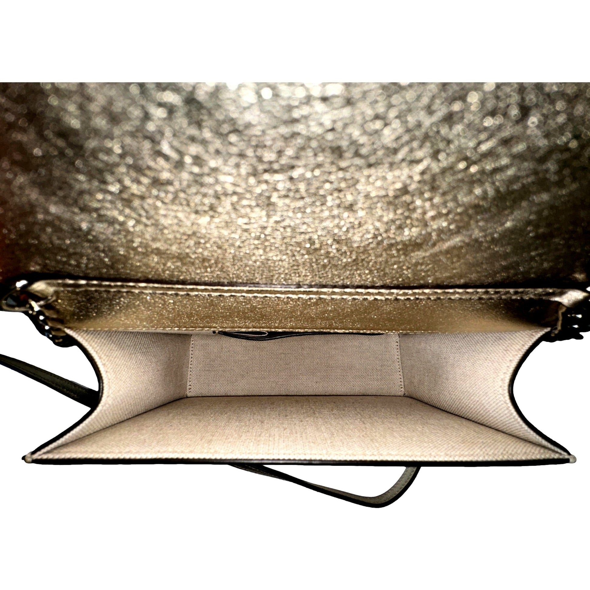 Jimmy Choo Kalina  Crossbody Clutch Bag Crystal Logo Metallic Gold - Handbags - 5