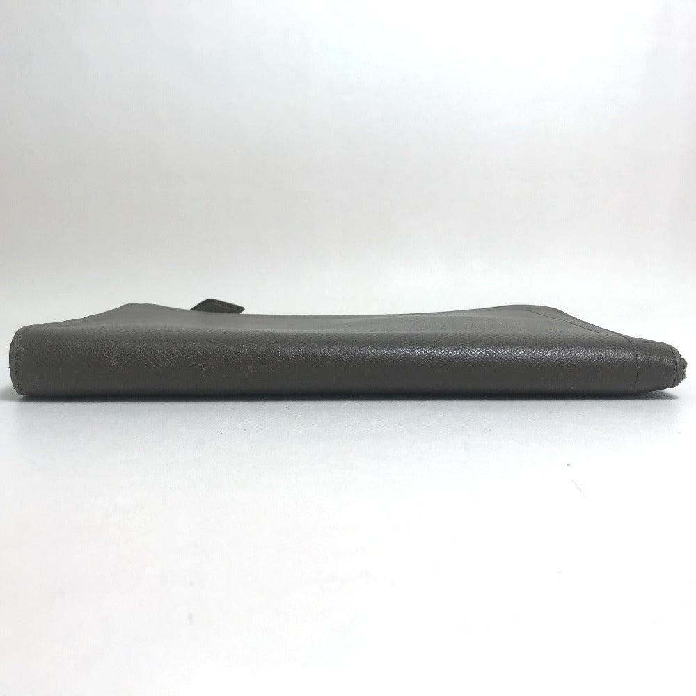HERMES Clutch bag bag business bag L-shaped fastener Zip computer Epsom Gray unisex(Unisex) Used - Bag