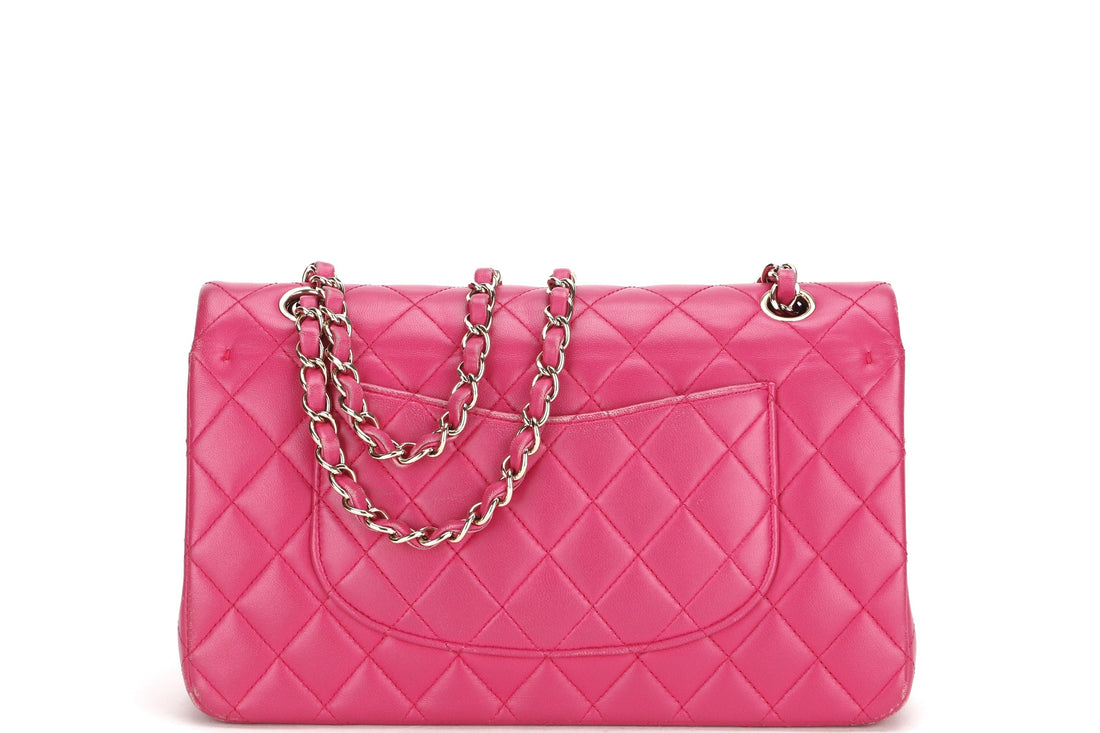 CHANEL CLASSIC DOUBLE FLAP (2214xxxx) MEDIUM PINK LAMBSKIN GOLD HARDWARE ,WITH , DUST COVER & BOX - Bags