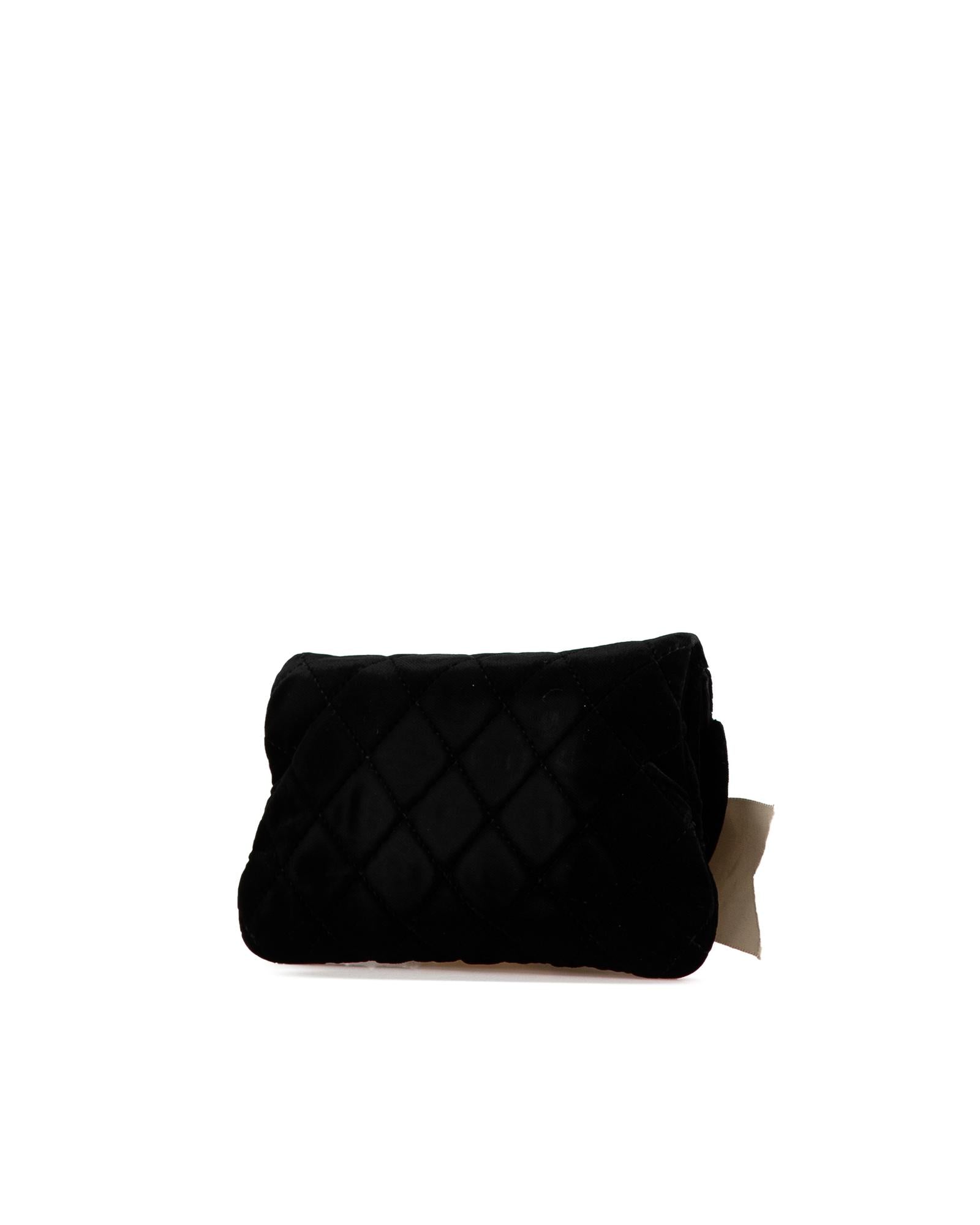 Quilted Velvet Wristlet Clutch with Chain Strap - Handbags, Wallets & Cases - 2