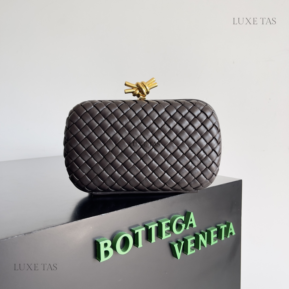 Light Brown Knot Designer Clutch for Women