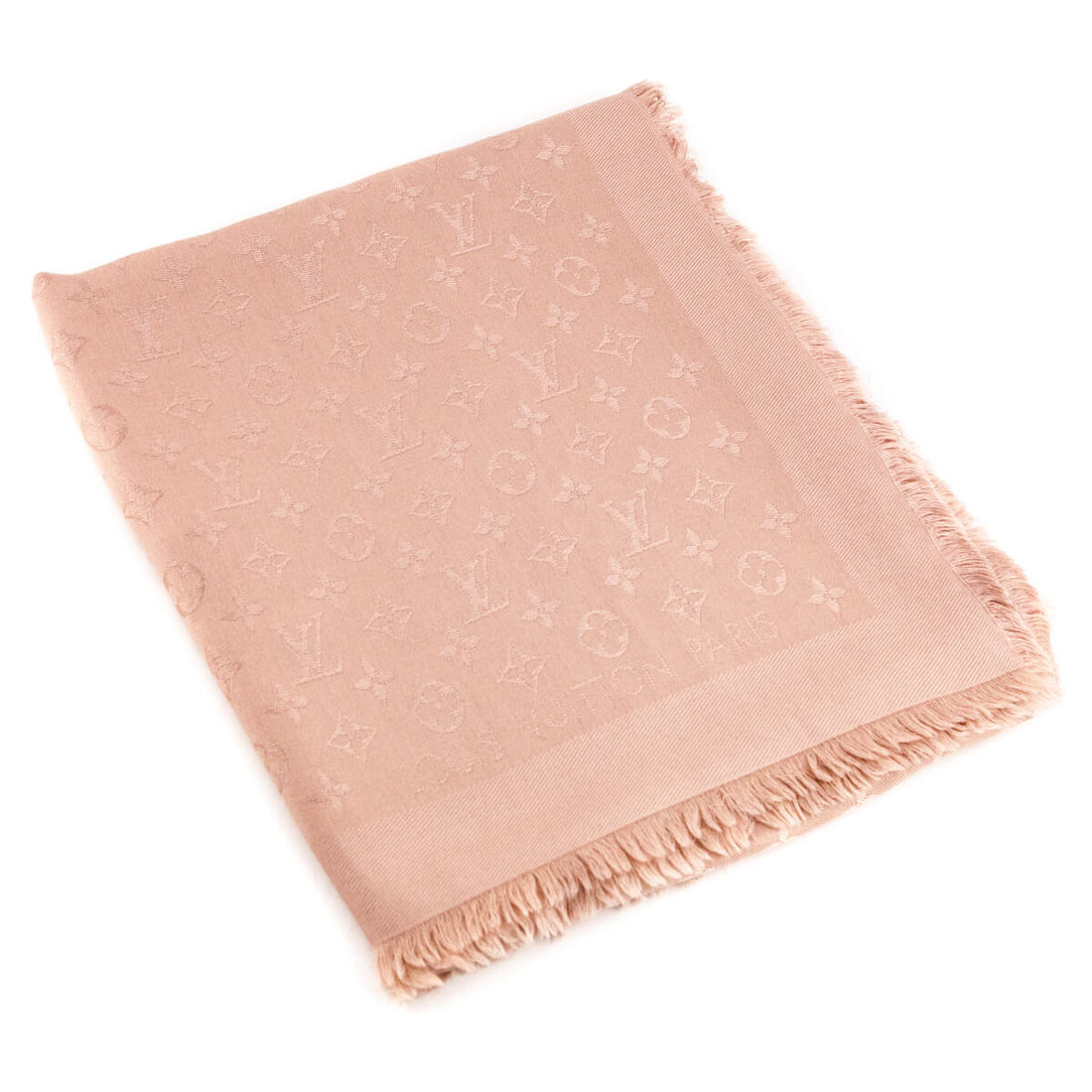 LV Ecru Silk & Wool Monogram Classic Shawl - Handbags, Wallets & Cases