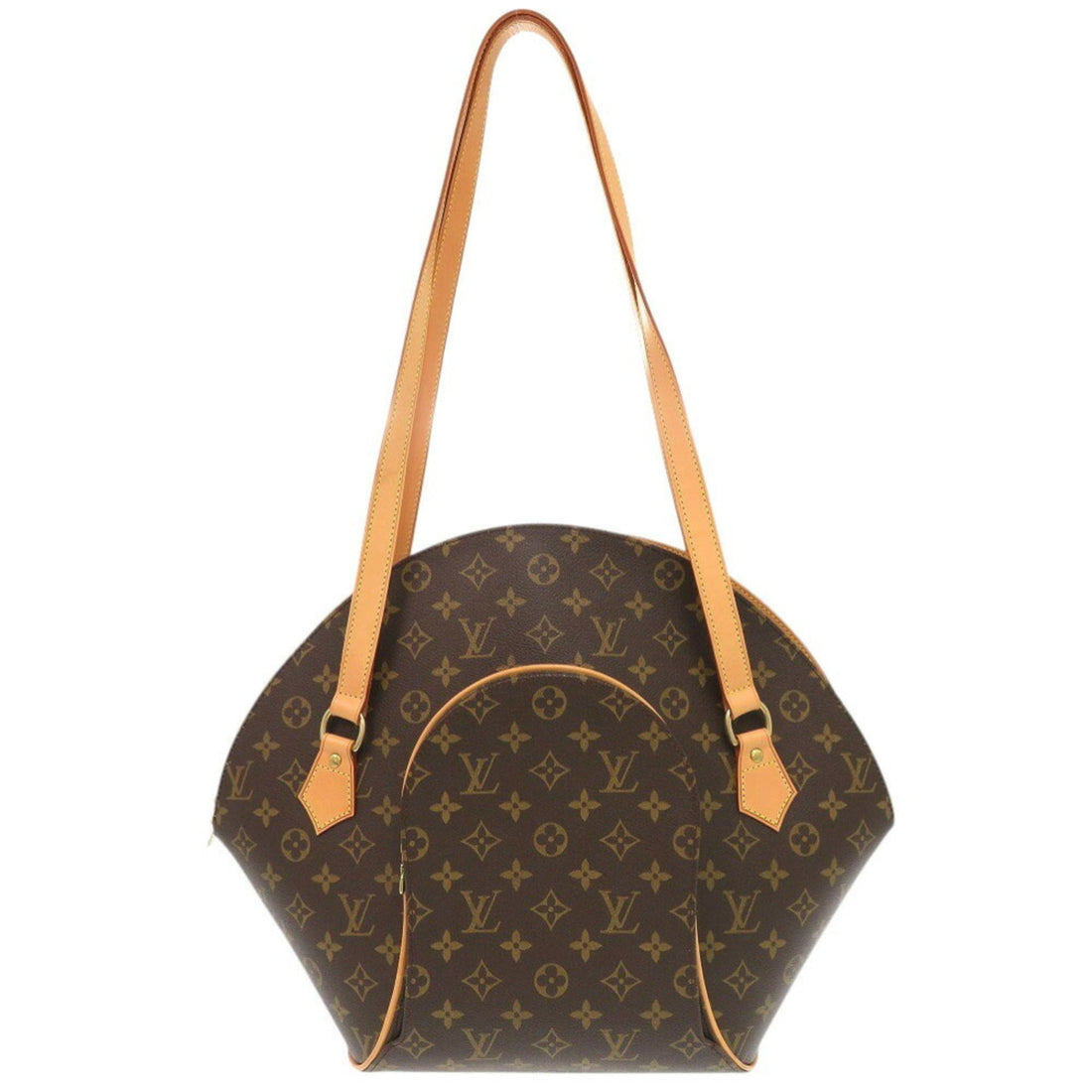 Louis Vuitton monogram ellipse shopping tote front view brown canvas