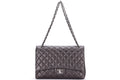 CHANEL CLASSIC FLAP MAXI SINGLE FLAP (1401xxxx) BROWN CAVIAR LEATHER, SILVER HARDWARE, WITH , DUST COVER & BOX - Bags - 3