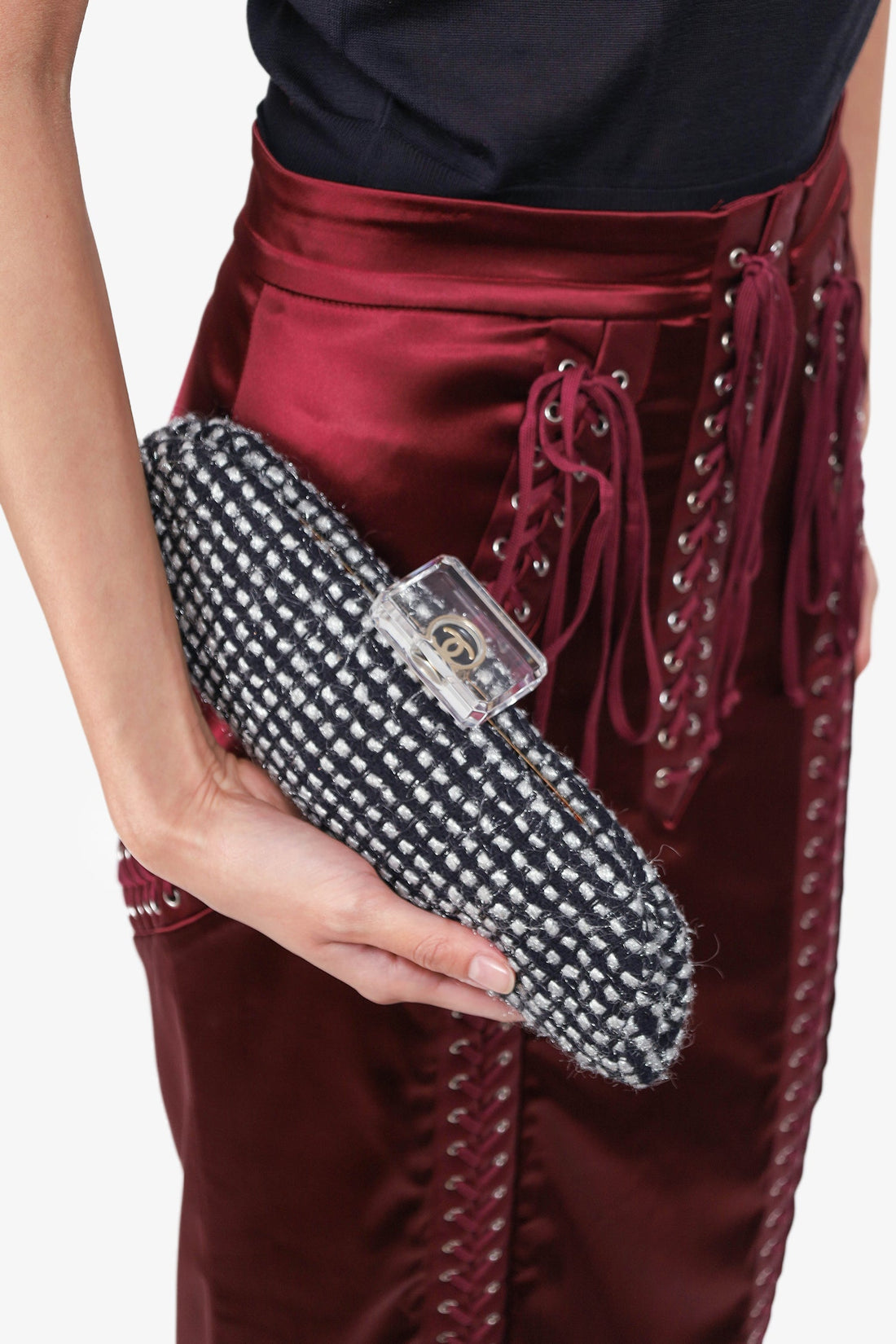 chl™ 2002/03 Black/Silver Tweed Clutch - Handbag & Wallet Accessories