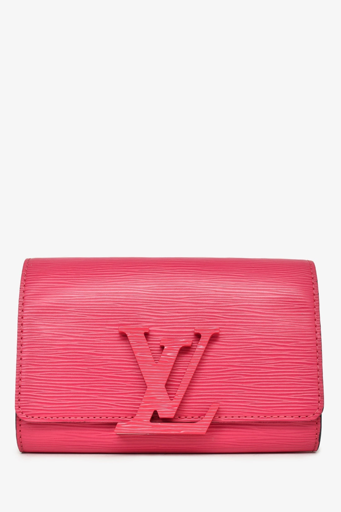 Louis Vuitton 2014 Fuchsia Epi Leather Louise Clutch With Strap - Handbag
