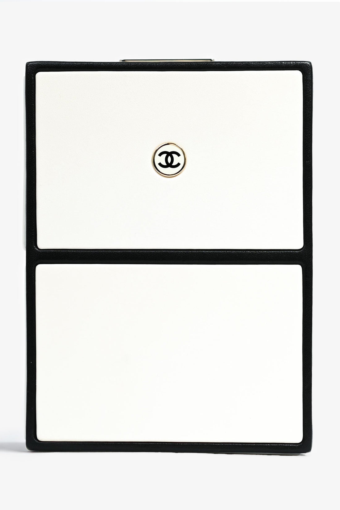 chl™ Black/White Leather No. 5 Perfume Clutch Evening Clutch - Handbag & Wallet Accessories