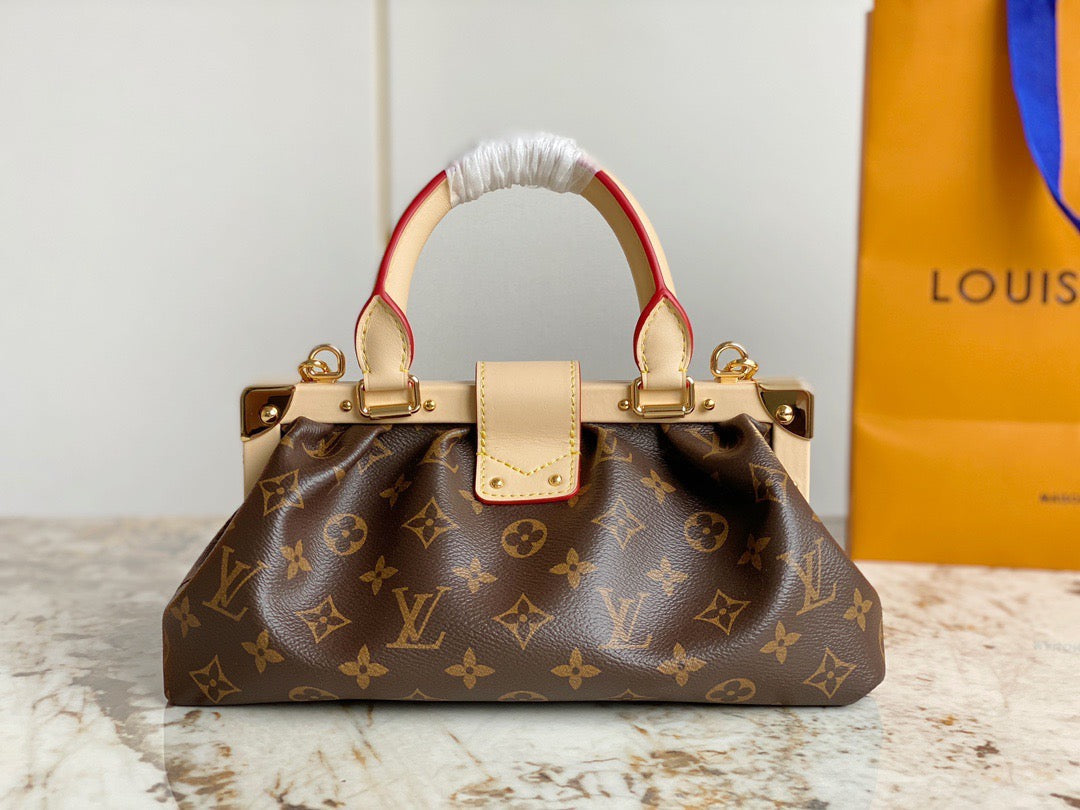 Monogram Clutch Leather Handbag for Women - 3