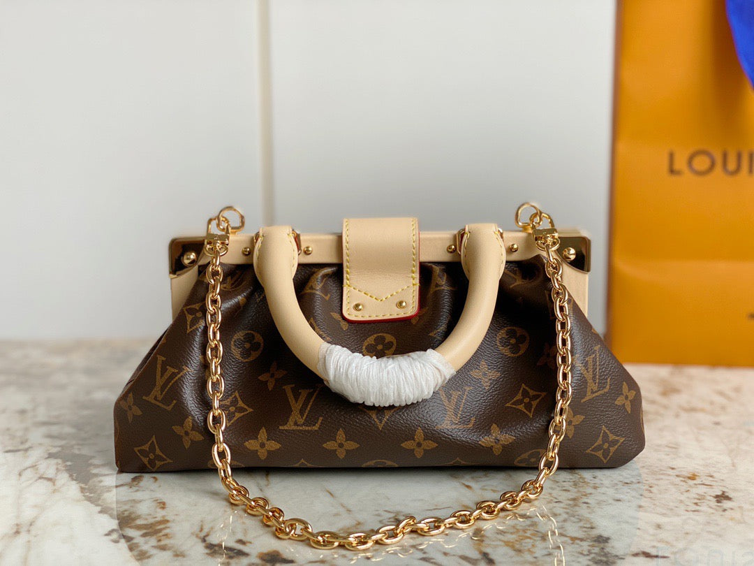 Monogram Clutch Leather Handbag for Women - 4