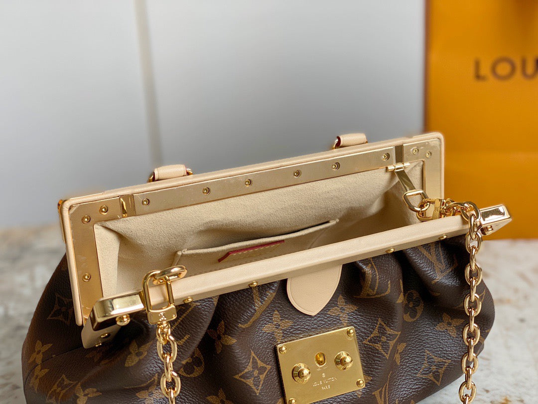 Monogram Clutch Leather Handbag for Women - 8