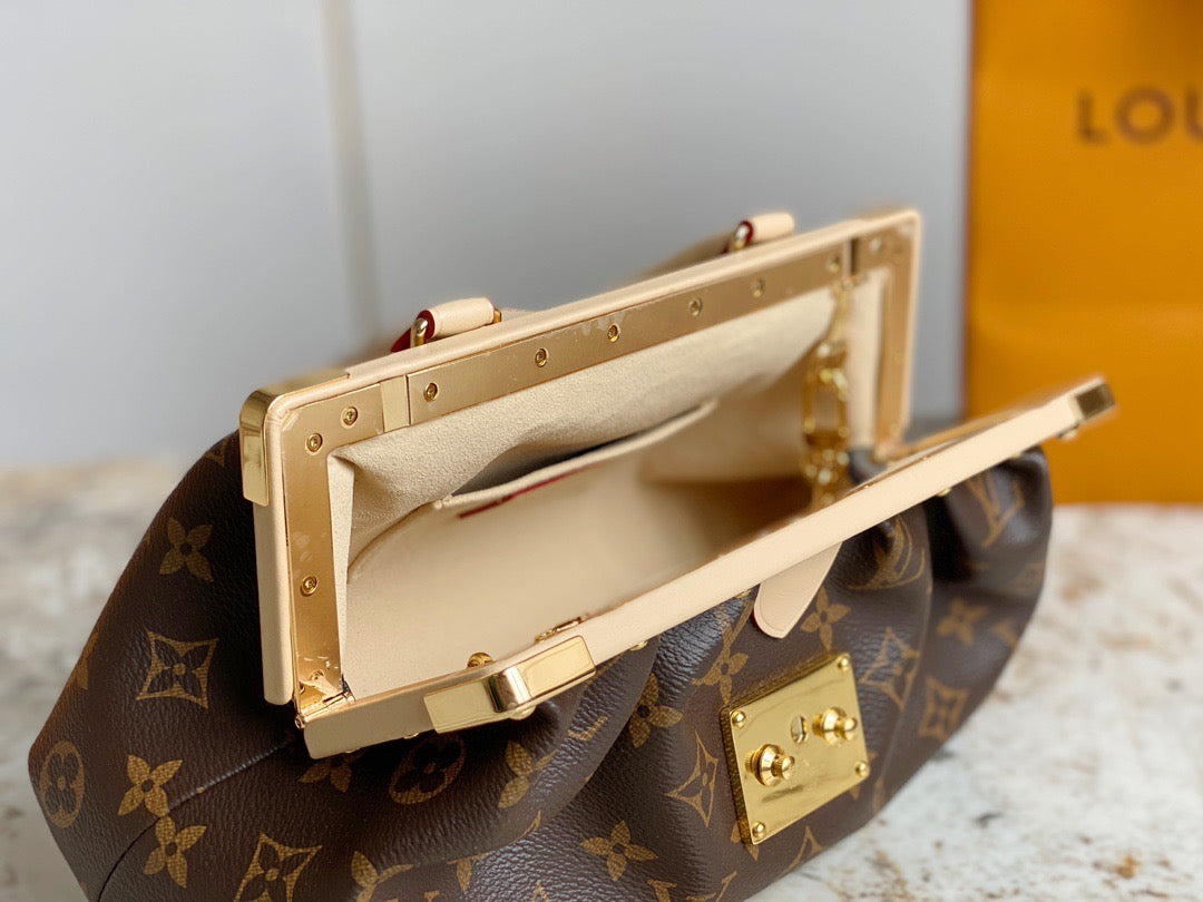 Monogram Clutch Leather Handbag for Women - 9