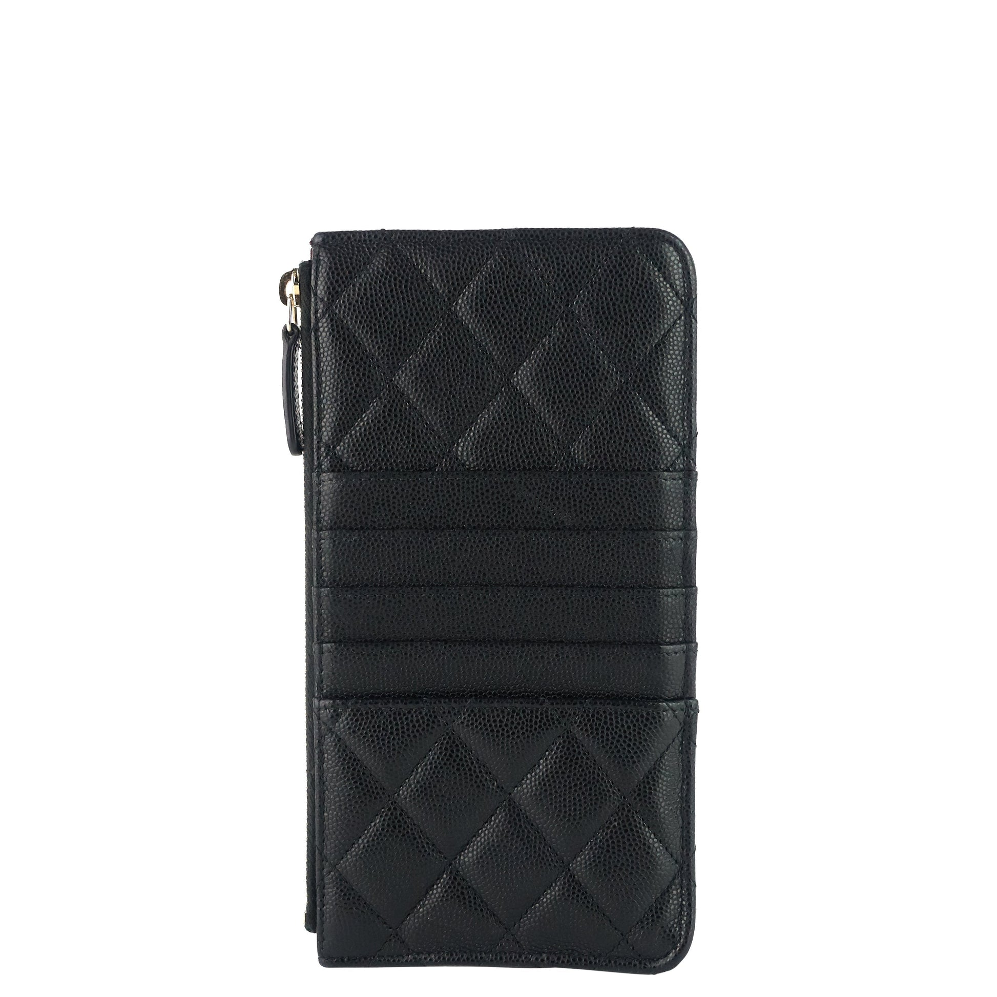 Quilted Caviar Leather Classic Flat Wallet - 2