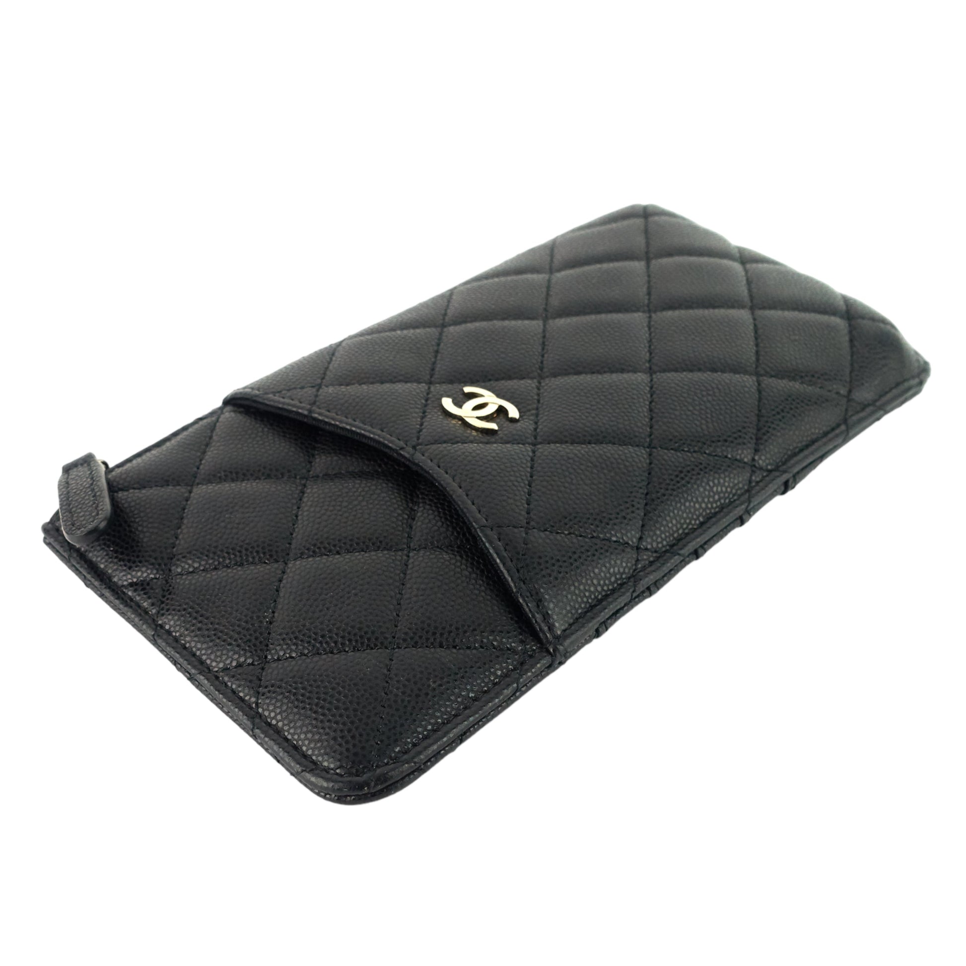 Quilted Caviar Leather Classic Flat Wallet - 3