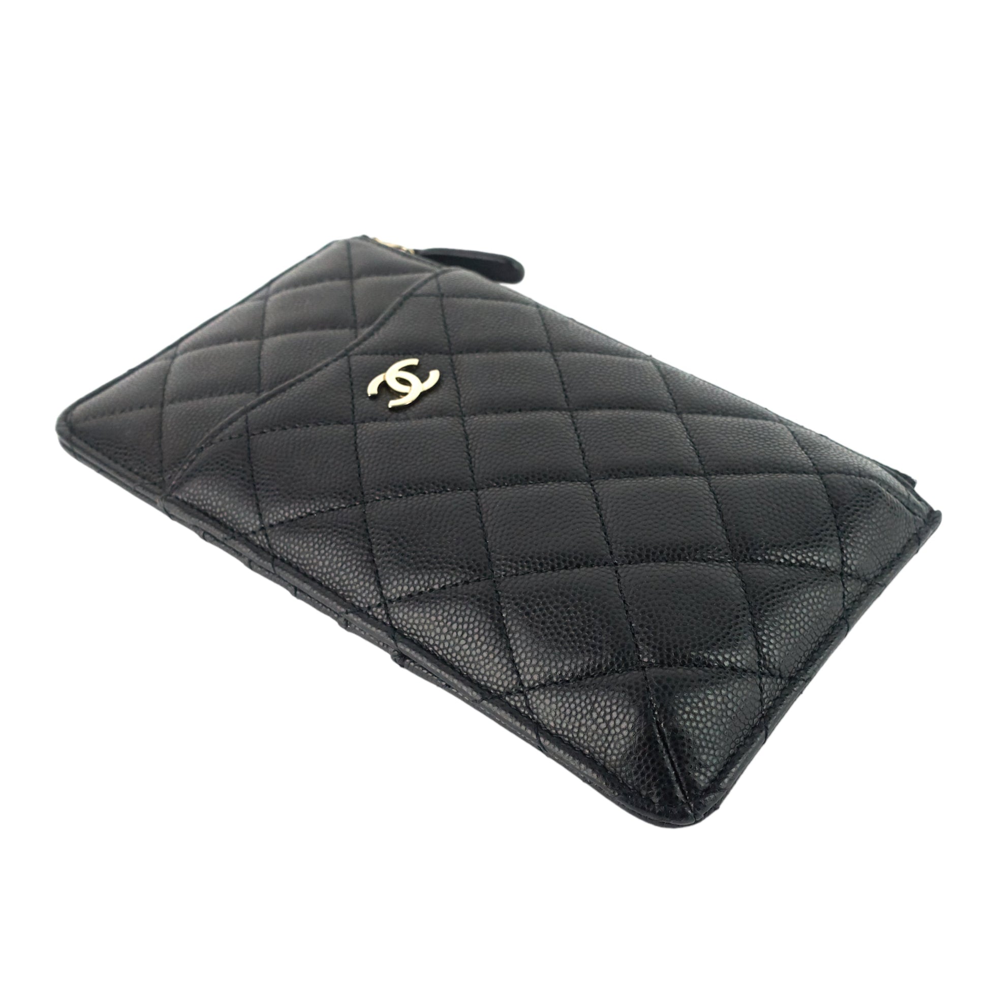 Quilted Caviar Leather Classic Flat Wallet - 5
