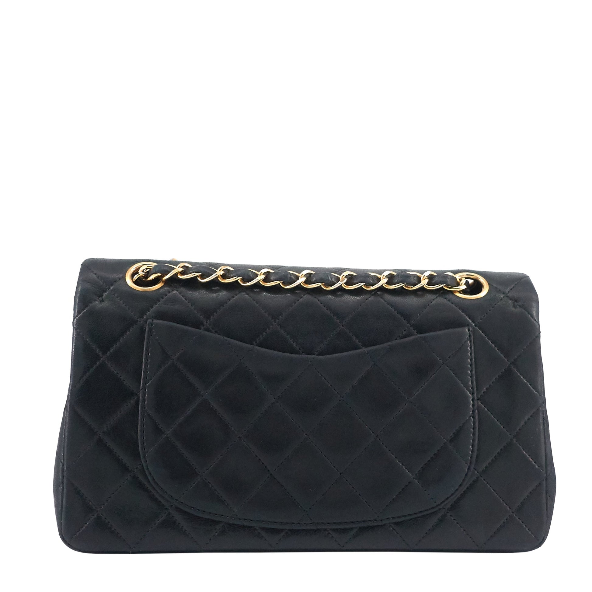 Classic Double Flap Small Lambskin Leather Bag - 2