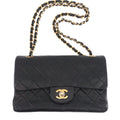 Classic Double Flap Small Lambskin Leather Bag - 3