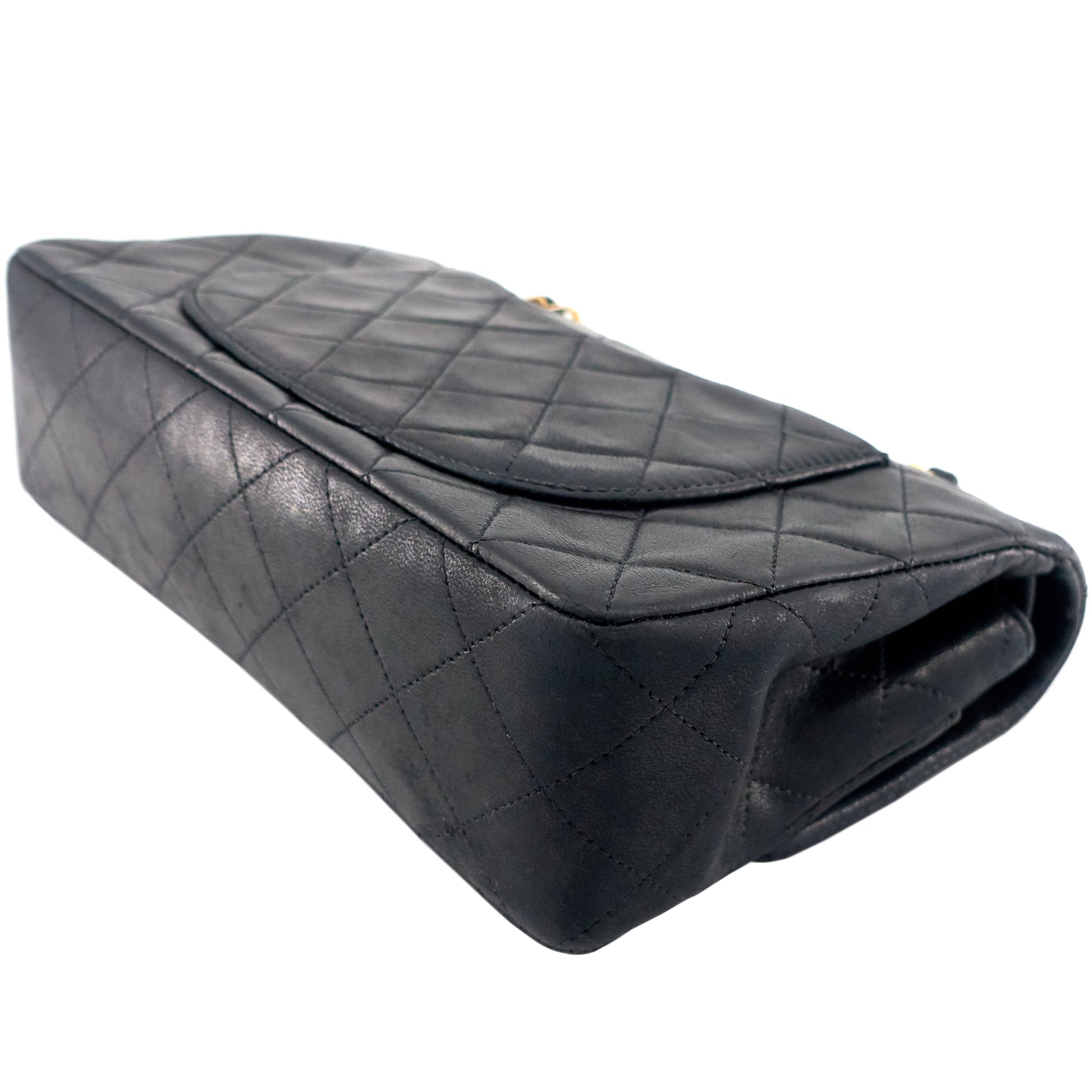 Classic Double Flap Small Lambskin Leather Bag - 6
