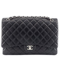 Classic Maxi Single Flap Lambskin Leather Bag