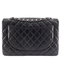 Classic Maxi Single Flap Lambskin Leather Bag - 2