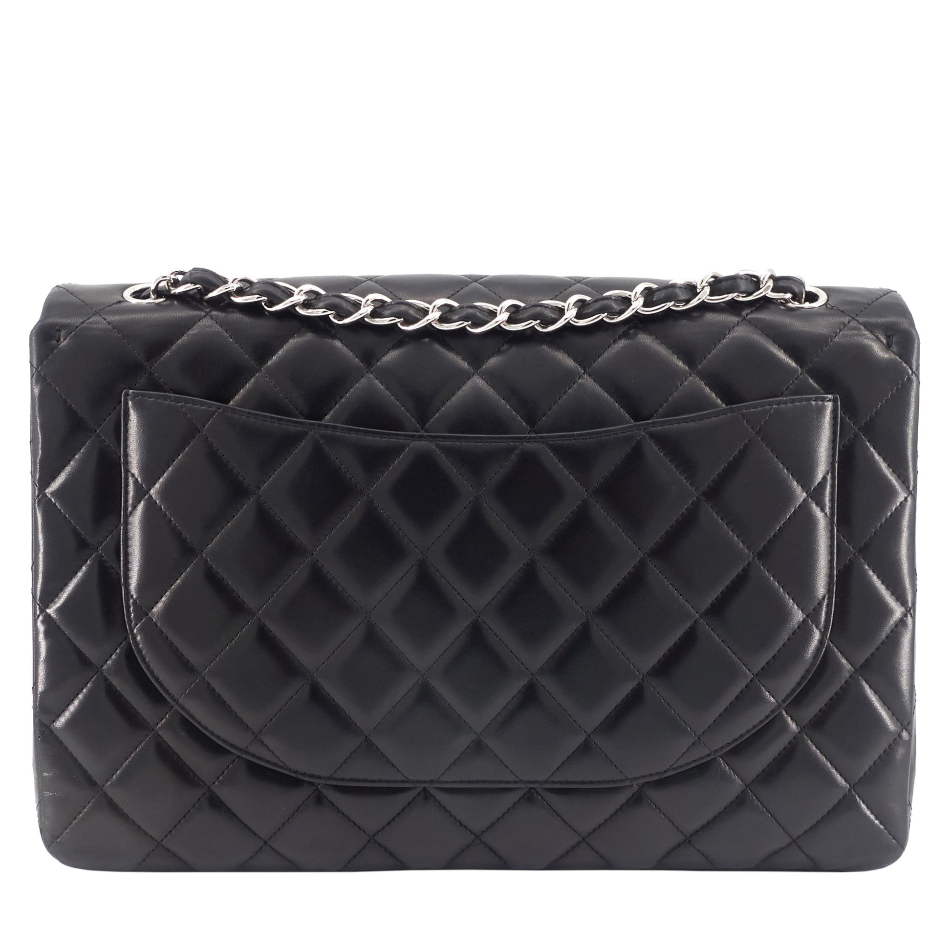 Classic Maxi Single Flap Lambskin Leather Bag - 2