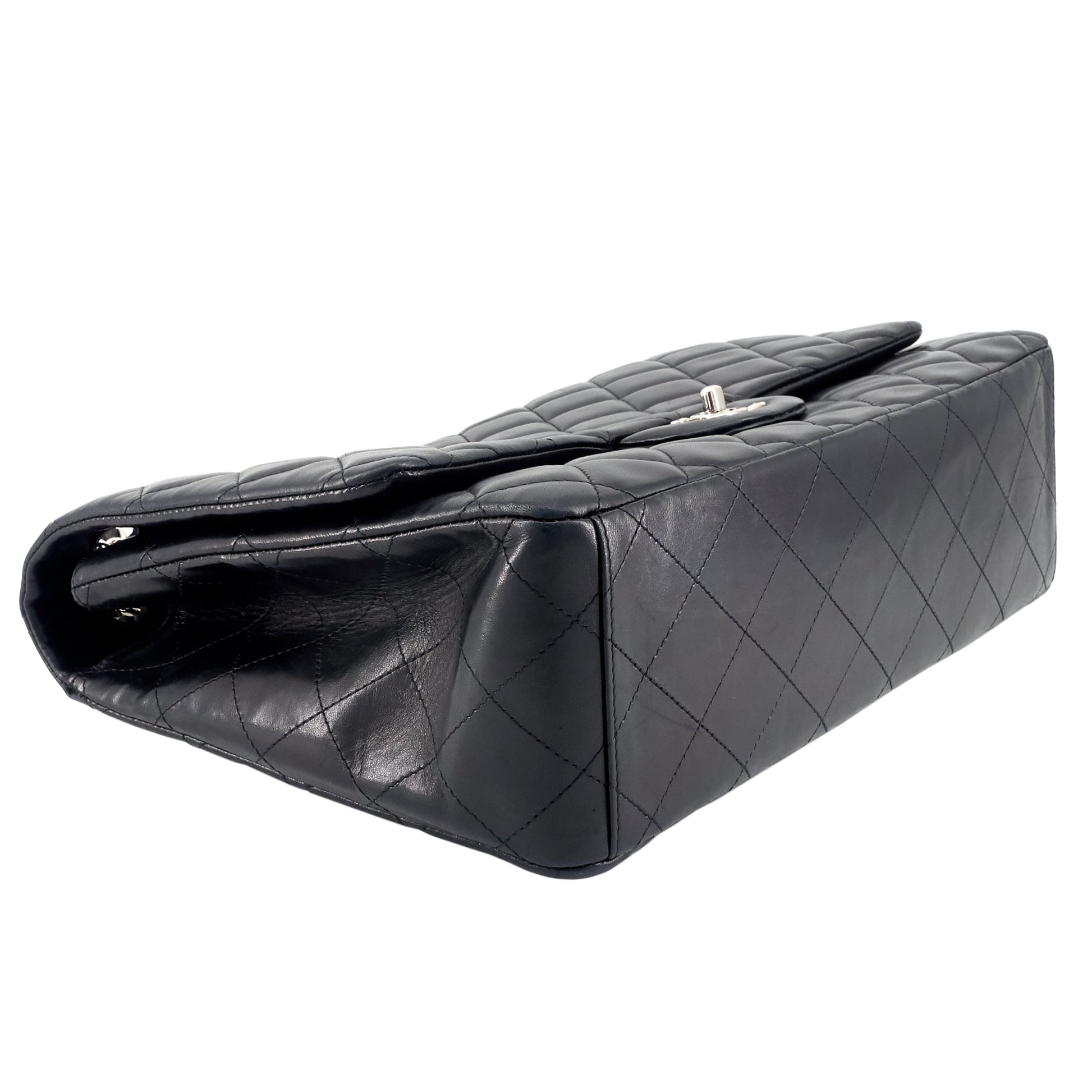 Classic Maxi Single Flap Lambskin Leather Bag - 5