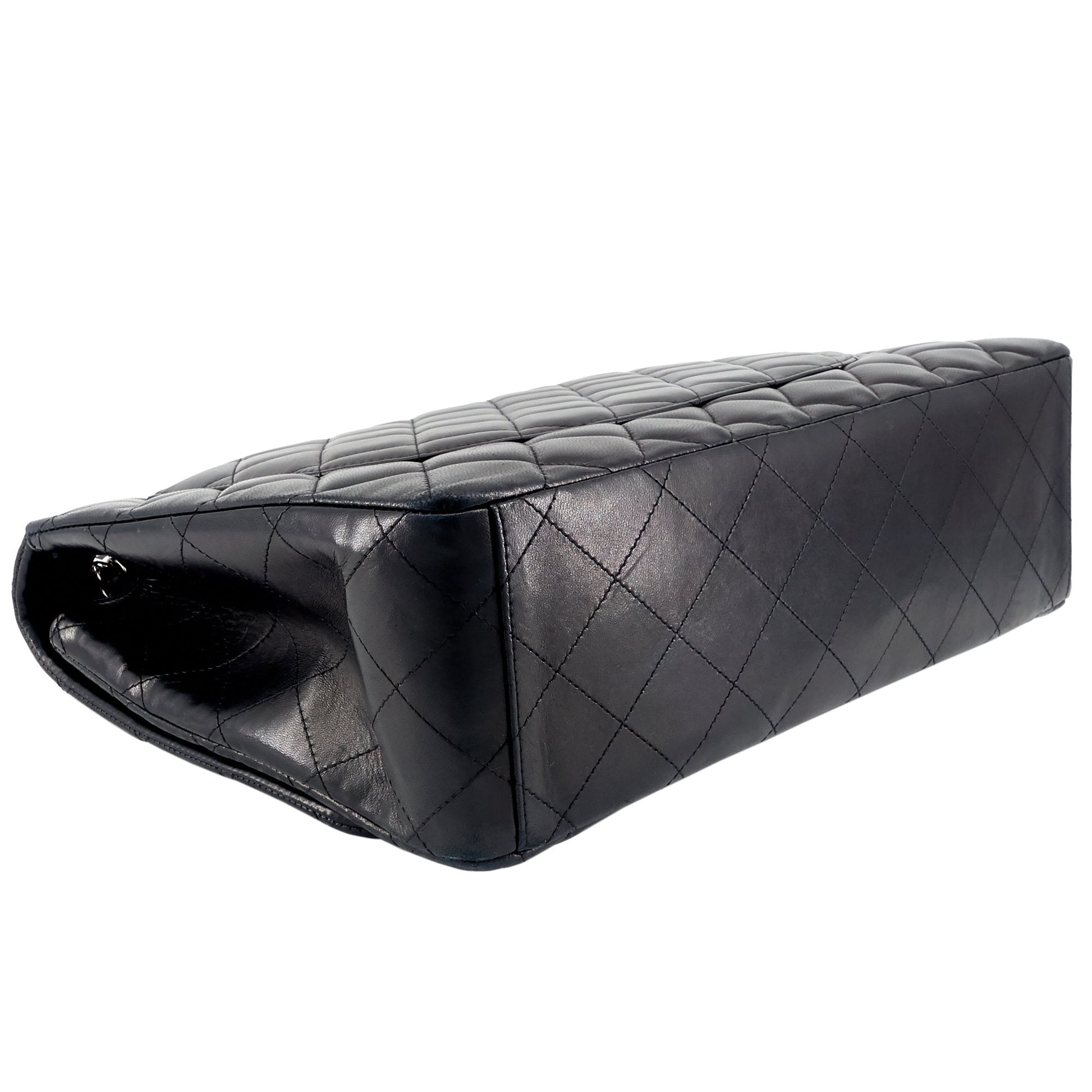 Classic Maxi Single Flap Lambskin Leather Bag - 7