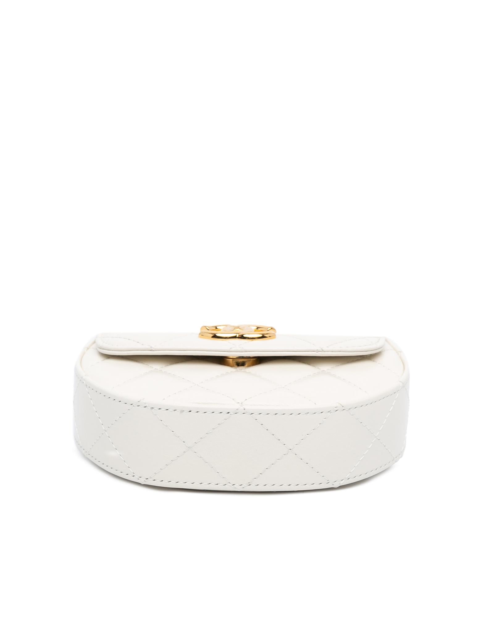 Quilted Calfskin Top Handle Clutch with Chain - Handbags, Wallets & Cases - 3