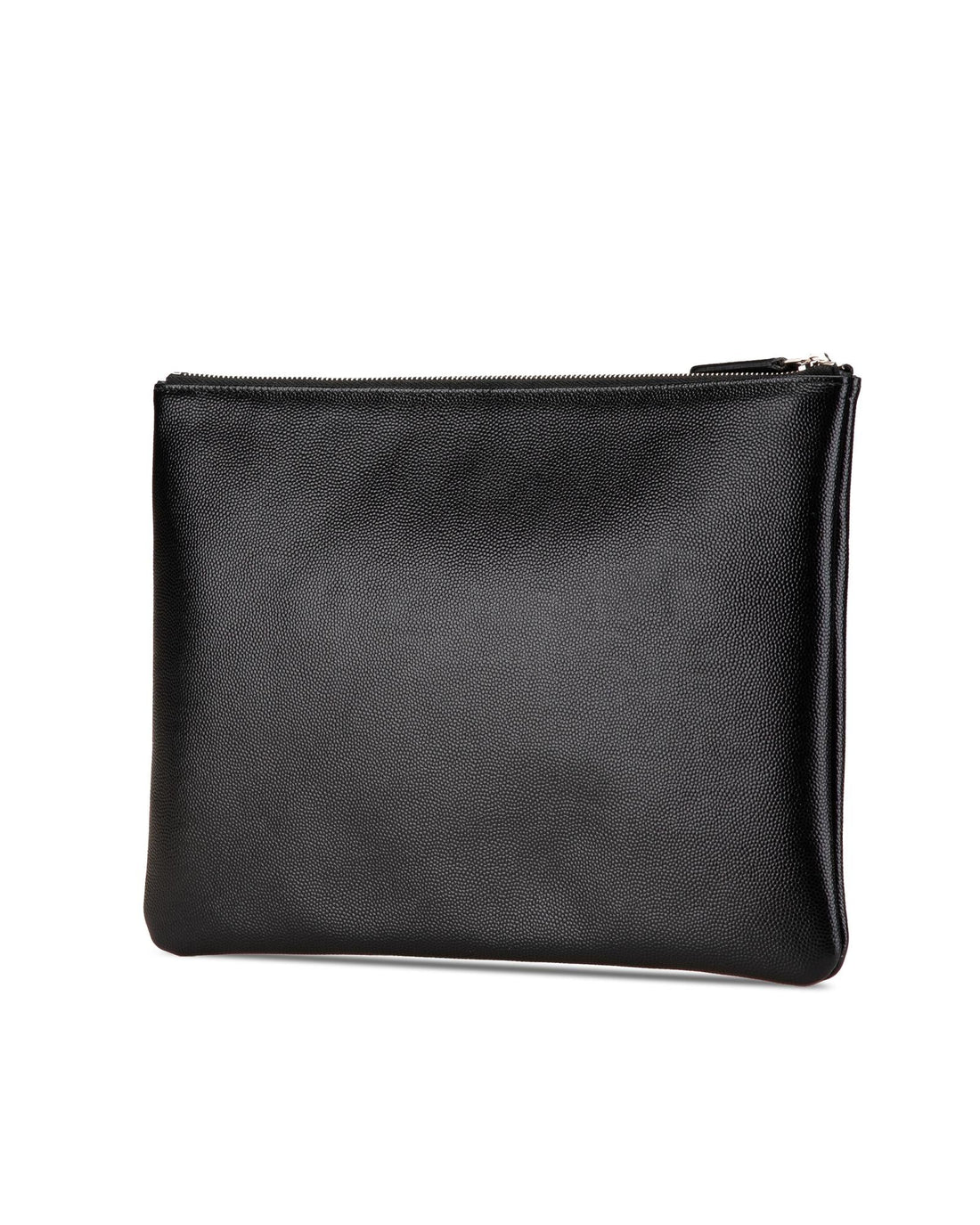 Studded Leather Clutch with Top Zip Closure - Handbags, Wallets & Cases