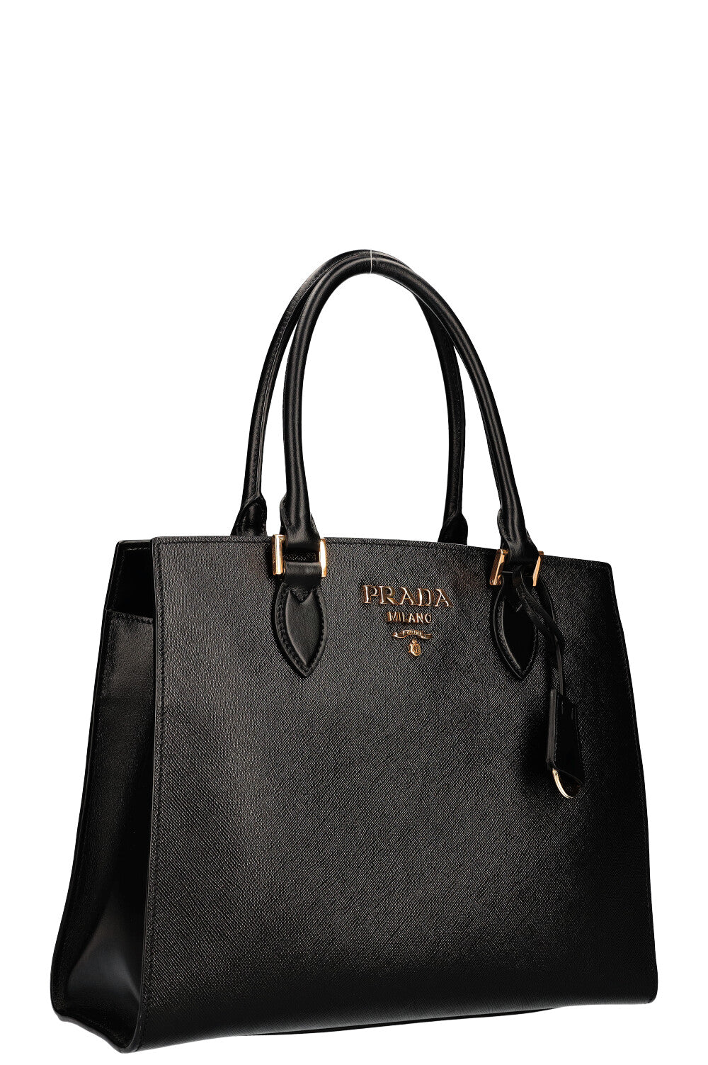 PRADA Convertible Open Tote Bag Saffiano Black - Handbag & Wallet Accessories - 4