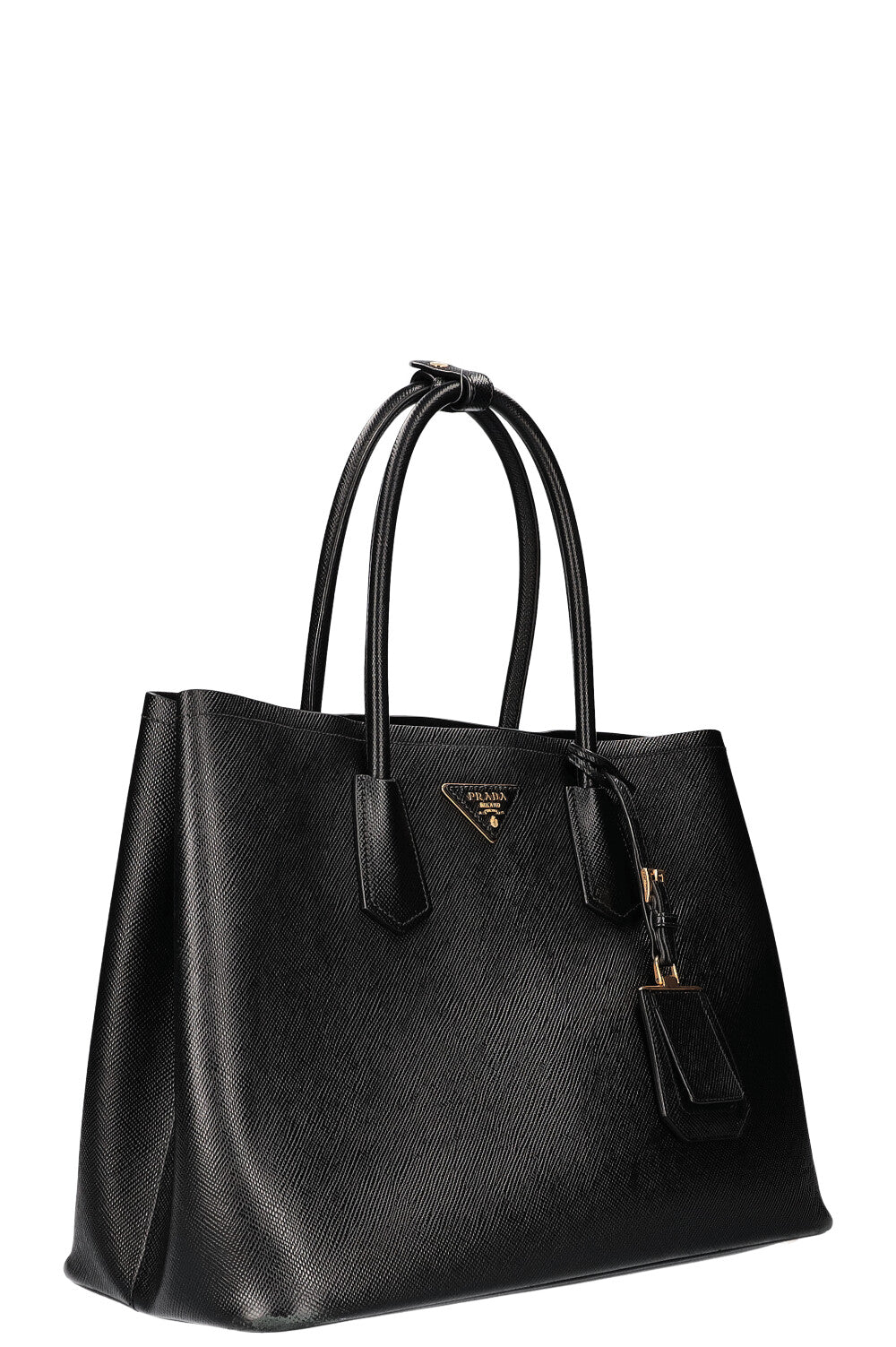 PRADA Cuir Double Tote Black - Handbag & Wallet Accessories - 3