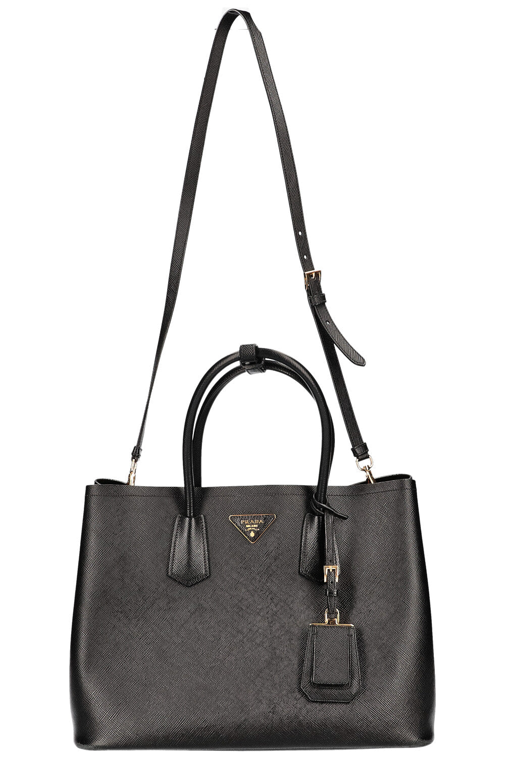 PRADA Cuir Double Tote Black - Handbag & Wallet Accessories