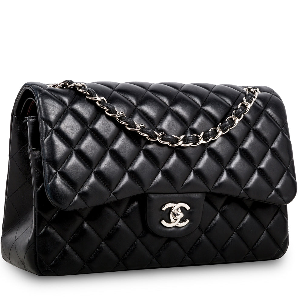 Classic Flap Bag - Jumbo - SHW - Shoulder Bags