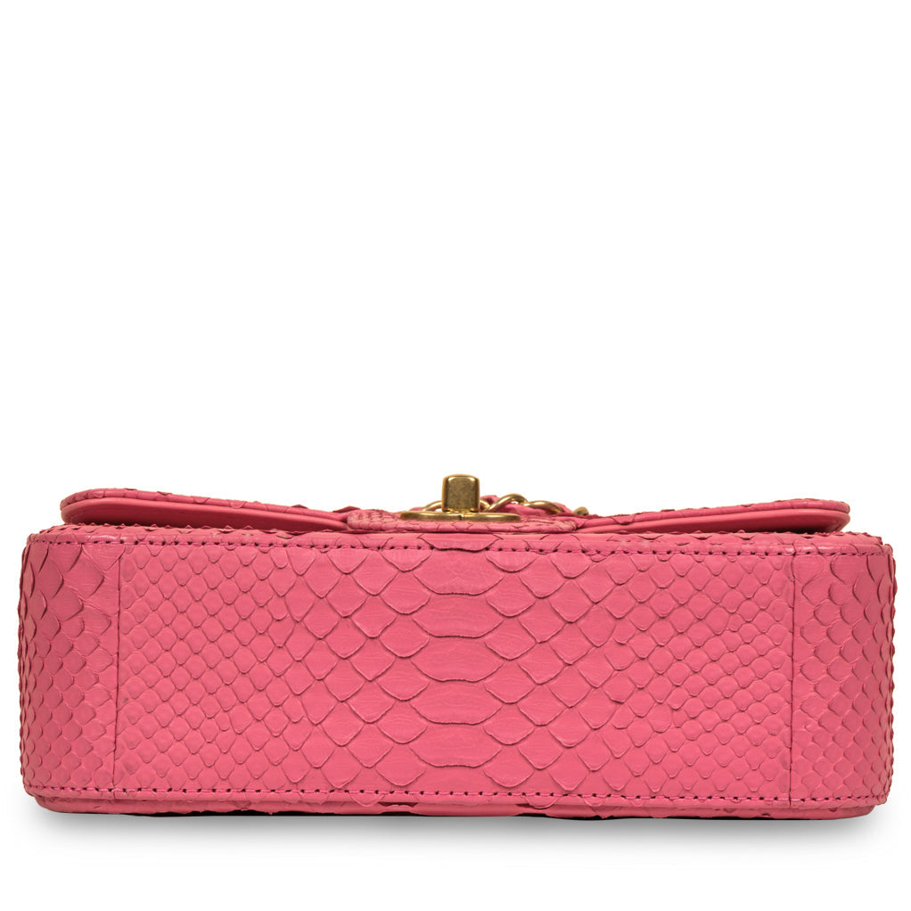 Classic Flap Bag - Mini Rectangular - Python - Shoulder Bags - 3