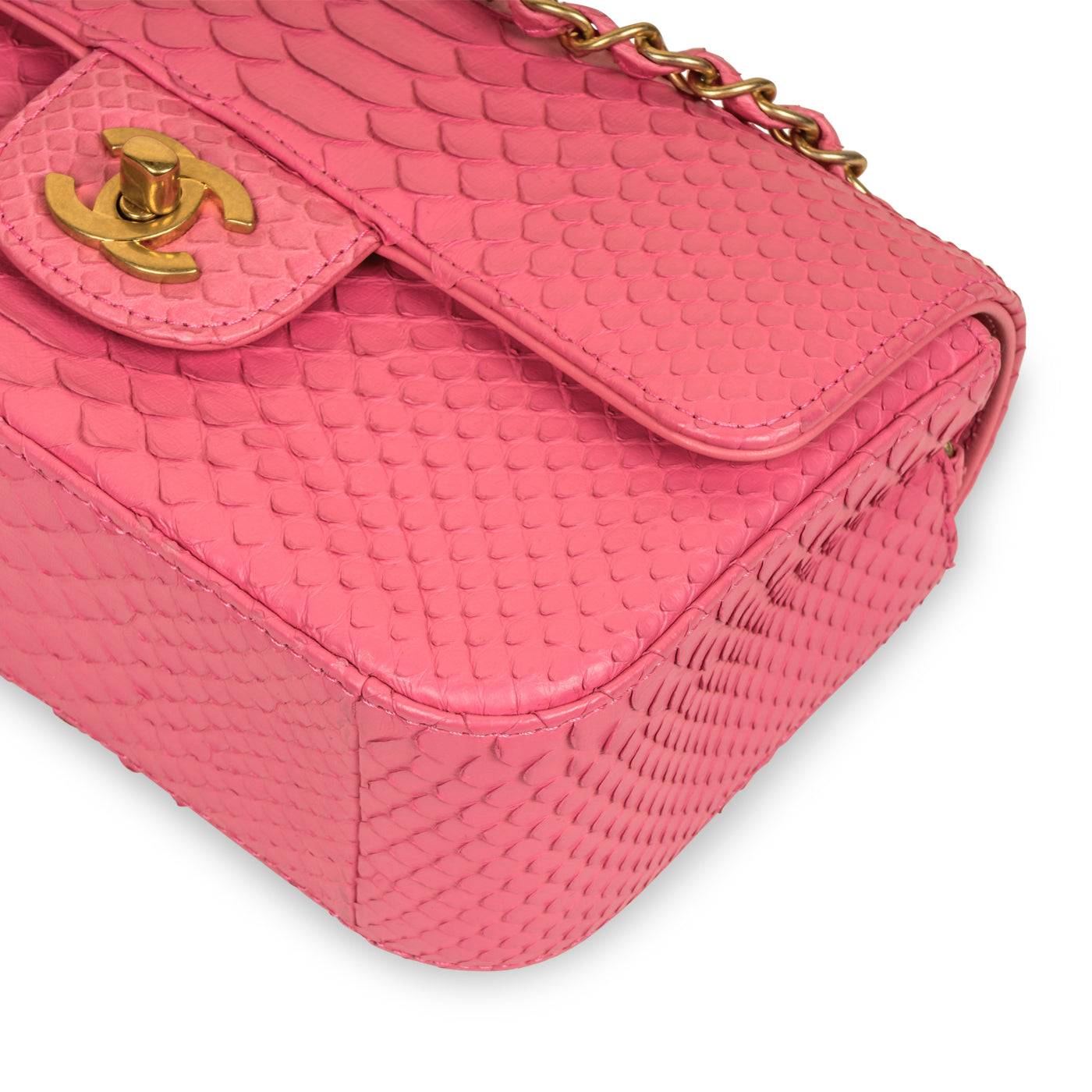 Classic Flap Bag - Mini Rectangular - Python - Shoulder Bags - 5