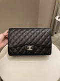 Chanel Classic Quilted Jumbo Single Flap Black Caviar - Bags - 3