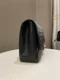 Chanel Classic Quilted Jumbo Single Flap Black Caviar - Bags - 6