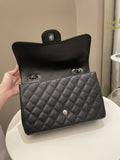 Chanel Classic Quilted Jumbo Single Flap Black Caviar - Bags - 13