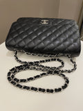 Chanel Classic Quilted Jumbo Single Flap Black Caviar - Bags - 17