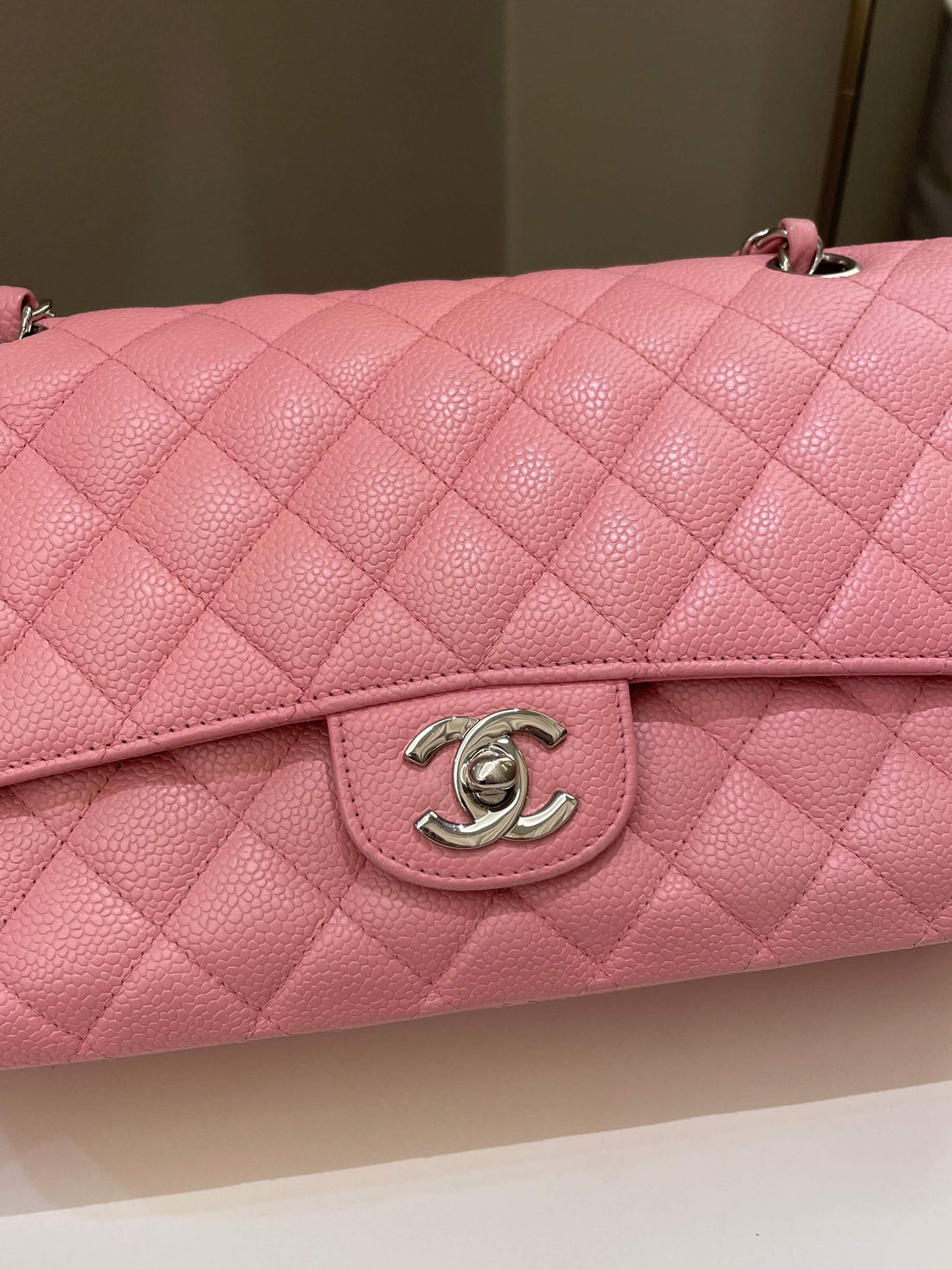 Chanel Classic Medium Double Flap Sakura Pink Caviar - Bags