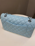 Chanel Classic Quilted Medium Double Flap Tiffany Blue Lambskin - Bags - 5