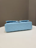 Chanel Classic Quilted Medium Double Flap Tiffany Blue Lambskin - Bags - 8
