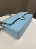Chanel Classic Quilted Medium Double Flap Tiffany Blue Lambskin - Bags - 9