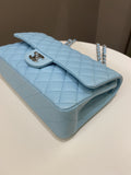 Chanel Classic Quilted Medium Double Flap Tiffany Blue Lambskin - Bags - 10