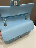 Chanel Classic Quilted Medium Double Flap Tiffany Blue Lambskin - Bags - 15